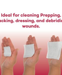 Dealmed Sterile Gauze Pads – 100 Count, 4’’ x 4’’ Disposable and Individually Wrapped Gauze Pads, Wound Care Product for First Aid Kit and Medical Facilities 4x4 Inch (Pack of 100) 9 61KW2q5L SL