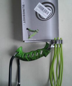 NOBONDO Strong Folding Slingshot - Powerful Adjustable Slingshot Rocket with Wrist Brace Hunting Survival Catapult with 2 Rubber Bands and 100 Ammo Balls Camouflage Green 21 61KXGTuGLWL