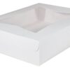 SCT White Window Bakery Boxes with Tuck-in Lid, 19 x 14 x 6.5, White, Paper, 50/Carton 19" Length x 14" Width x 4" Heights (Case of 50)