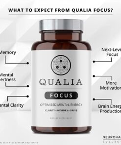 Qualia FOCUS Brain Booster Supplement | Powerful Nootropic Designed to Deliver Sustained Mental Energy, Alertness, Concentration & Memory | With Ginkgo Biloba, L-Theanine (40 Count (Pack of 2)) 40 Count (Pack of 2) 13 61KYnZ3iRRL
