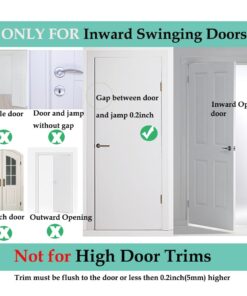 Alternative view of BAOWEIJD Door Lock Child Proof, Home Security Door Reinforcement Lock Withstand 800 lbs Door Latch Double Safety Security Protection for Your Home (Brown Door Security Lock) Brown