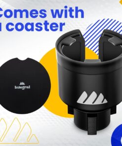 Integral Ultimate Expander Car Cup Holder - Adjustable Base - Expander & Organizer for Vehicles - Compatible with Coffee Mug, Yeti 14/24/36/46oz, Ramblers, Hydro Flasks 32/40oz, 3.4"-4.0" Bottles Black 1 Pack 26 61KaDYdUFmL 2