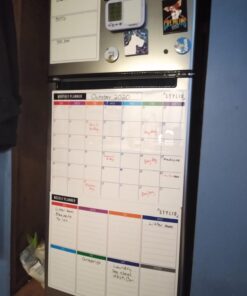STYLIO Dry Erase Calendar Whiteboard. Set of 3 Magnetic Calendars for Fridge: Monthly, Weekly Organizer & Daily Notepad. Refrigerator & Wall Family Calendar. 4 Fine Point Markers & Eraser Included White 45 61Kav5vIV0L