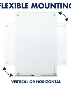 Quartet Magnetic Glass Dry Erase White Board, 3' x 2' Whiteboard, Infinity Frameless Mounting, White Surface (G3624W) 3' x 2' 28 61KdHIlTd9L
