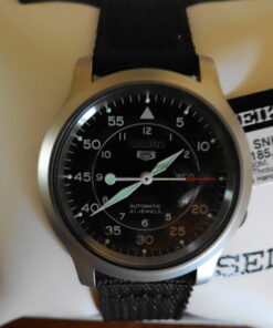 SEIKO Men's SNK809 5 Automatic Stainless Steel Watch with Black Canvas Strap 52 61KevyeXEvL