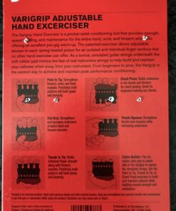 D'Addario Accessories Hand Exerciser–Improve Dexterity and Strength in Fingers, Hands, Forearms- Adjust Tension Per Finger– Simulated Strings Help Develop Calluses- Comfortable Conditioning Varigrip Only(Original) 47 61Kf0ZZH6CL