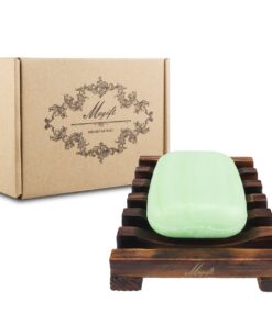 Alternative view of Magift Piece Home Bathroom Soap Case, Sink Deck Bathtub Shower Dish, Rectangular, Hand Craft, Natural Wooden Holder for Sponges, Scrubber, 2 Count(Pack of 1), Brown 2 Pack Brown