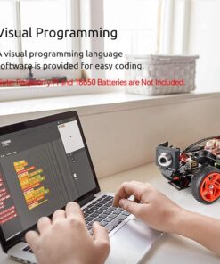 SunFounder Smart Video Car Kit V2.0 PiCar-V Robot Kit for Raspberry Pi 4 Model B 3B+ 3B Graphical Visual Programming Language, Video Transmission, Remote Control by UI on Windows Mac Web Browser Picar-v-2.0 18 61KgchJEXlL