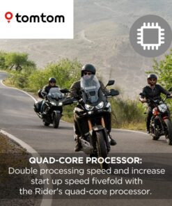 TomTom Rider 550 Motorcycle GPS Navigation Device, 4.3 Inch, with World Maps, Motorcycle Specific Winding and Hilly Roads, Updates via WiFi, Traffic and Speed Cams, Compatible with Siri and Google Now 26 61KhNvVr dL