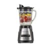 Hamilton Beach Power Elite Wave Action blender-for Shakes & Smoothies, Puree, Crush Ice, 40 Oz Glass Jar, 12 Functions, Stainless Steel Ice Sabre-Blades, Black (58148A) Blender with 40 Oz Glass Jar