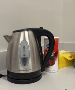 Hamilton Beach Electric Tea Kettle, Water Boiler & Heater, 1.7 Liter, Cordless Serving, 1500 Watts for Fast Boiling, Auto-Shutoff and Boil-Dry Protection, Stainless Steel (40880) 1.7 L 44 61KmgwXf5XL