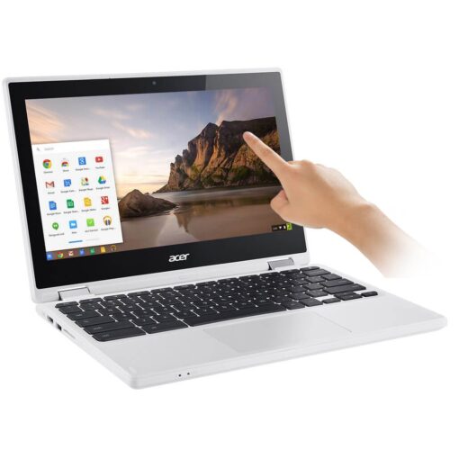 Acer - R 11 CB5-132T-C8ZW 2-in-1 11.6" Touch-Screen Chromebook - Intel Celeron - 4GB Memory - 16GB eMMC Flash Memory - White