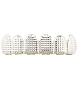 mainlead Grid Top and 6 Bottom Grills Teeth Set Silver 10 61KotHDLHnL