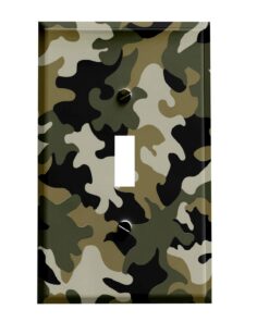 Jungle Army Camo Switchplate - Switch Plate Cover Decorative Single 1 Toggle Wall Decor