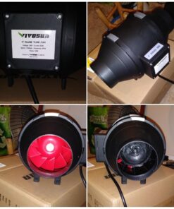 VIVOSUN R4 4 Inch 190 CFM Inline Duct Ventilation Fan with Variable Speed Controller for Grow Tent 43 61Kqz2NTZsL