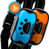 Humane Dog Bark Collar 2 Pack | Anti Barking Training Collar | Vibrating, No Shock Stop Barking for Small Medium Large Dogs | Excessive Barking Pet Corrector, (Battery) Orange & Blue Battery 45 61Ksd9il4KL