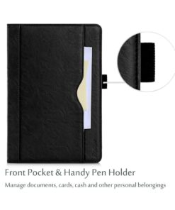 ProCase Galaxy Tab A 9.7 Case, Standing Cover Folio Case for 2015 Galaxy Tab A Tablet (9.7 Inch, SM-T550), with Multiple Viewing Angles, Document Card Pocket (Black) Black 23 61Ksx57h7ML