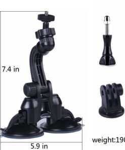 Smatree Double Suction Cup Mount, Car Mount Compatible for Gopro Hero 11/10/9/8/7/Max/6/5/4/3+/3, AKASO, DJI OSMO Action Camera, Greater Suction Power(Updated Version) 16 61KtQHDUXML