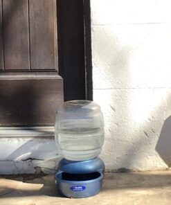 Petmate Replendish Gravity Waterer With Microban for Cats and Dogs, 2.5 Gallons,Blue, Made in USA Blue 2.5 GAL 54 61KtlHzrJPL