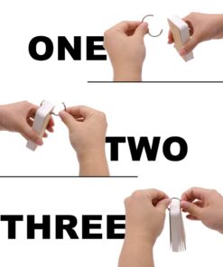 Koogel Index Cards,300 Pieces 2.2 x 3.5 Inches Flash Cards White Study Cards Note Cards Kraft Paper Cards Study Supplies with Binder Ring (50 Sheets per Set) 300 -white 18 61Kvau80FL