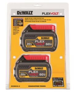 DEWALT 20V/60V MAX* Batteries, Premium, 6.0-Ah, 2-Pack (DCB606-2) 2 Pack 29 61KyukyNnUL