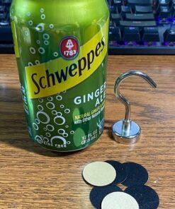 Strongman Tools Strong Magnetic Hooks Heavy Duty Magnet Hooks for Hanging - with Neodymium & Non Scratch Adhesive - Magnetic Hook for Cruise, Wall, Locker, Hanger and More - 6 Pack Set, 50 lbs 50lbs Hooks 33 61L 4mZzDL 1