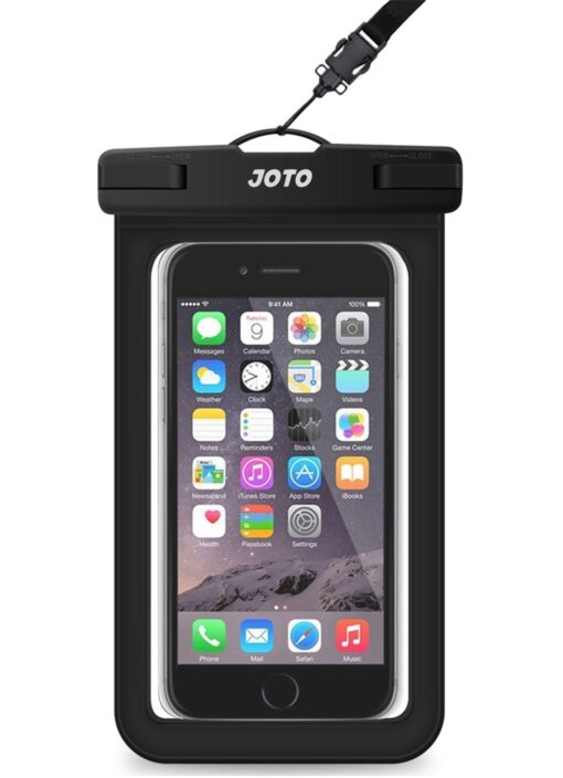 JOTO Waterproof Pouch Cellphone Dry Bag Case for iPhone 11 Pro Max Xs Max XR X 8 7 6S Plus SE, Galaxy S20 Ultra S20+ S10 Plus S10e S9 Plus S8/Note 10+ 9, Pixel 4 XL up to 6.9" -Black Black