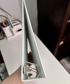 Amazon Basics 3 Ring Binder with 1.5 Inch D-Ring and Clear Overlay, White, 4-Pack 1.5-inch 35 61L0vVOxAAL