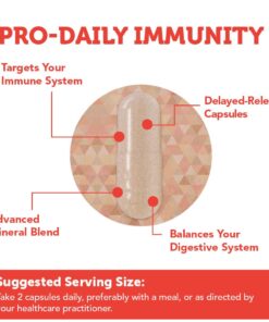 Vitamin Bounty Pro-Daily Immunity Probiotic - 10 Billion CFU Blend, Zinc & Vitamin C for Digestive Health, Immune Support Prebioitcs and Probiotics for Women and Men - 60 Capsules 1 24 61L3KW3GrvL 2
