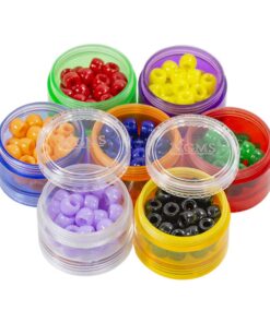 GMS 7 Stack-able Pill Organizers with 2 Lids and 7 Day Adhesive Labels for Organizing Vitamins, Supplements, and Medications (Medium Rainbow, 7 3/4 Inches in Height 2 Inches in Diameter) Medium (Pack of 1) 16 61L3g6z2YaL