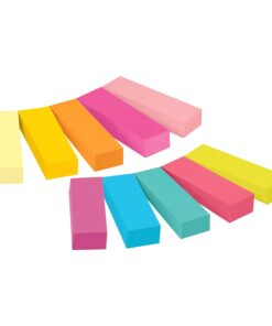 Post-it Page Markers, Assorted Bright Colors, 1/2 in x 2 in, 50 Markers/Pad, 10 Pads/Pack (670-10AB) 500 Sheets 37 61L44iXEHAL