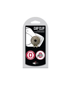 Team Golf NCAA Golf Cap Clip with 2 Removable Double-Sided Enamel Magnetic Ball Markers, Attaches Easily to Hats Ohio State Buckeyes