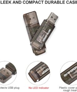 Micro Center SuperSpeed 2 Pack 32GB USB 3.0/USB3.1 Gen1 Flash Drive Gum Size Memory Stick Thumb Drive Data Storage Jump Drive (32G 2-Pack) Black - 32GB x 2 19 61L6jRivVUS