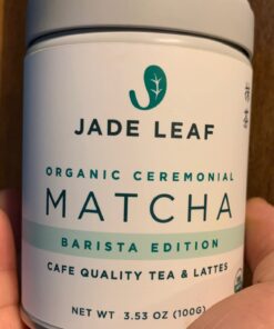 Jade Leaf Matcha Organic Ceremonial Grade Green Tea Powder - Barista Edition For Cafe Quality Tea & Lattes - Authentic Japanese Origin (3.53 Ounce Pouch) Ceremonial Barista (Tin) 3.53 Ounce (Pack of 1) 35 61L7 wXMMcL