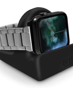 Orzly Charging & Display Stand Designed for ALL series of Apple Watch SE & ALL screen sizes CompactStand BLACK 44 61L766te0nL