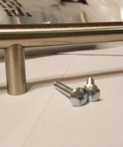 Cosmas 305-030SN - 10 Pack Satin Nickel Cabinet Hardware Euro Style Bar Handle Pull - 3" Inch (76mm) Hole Centers, 5-3/8" Overall Length, 1/2" Inch Bar Diameter 38 61L8yUi04aL