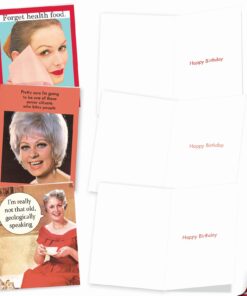 The Best Card Company - 10 Funny Birthday Cards Assorted (4 x 5.12 Inch) - Adult Retro Assortment, Boxed Greeting Cards with Envelopes - Ageless Wisdom M6620BDG 9 61L9zpwXmVL