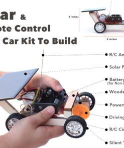 Alternative view of Pica Toys Solar-Powered Car V1, Wooden STEM Kit with Wireless Remote Control for Boys and Girls, Hybrid Powered by Solar Power and Batteries, Educational Motor Toy Gift for Kids Aged 8-12 Classic