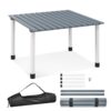 COSTWAY Picnic Folding Table Wood Roll Up Outdoor Camping Beach Dining Use Low Portable Table with Carrying Bag Grey 47 61LBSUvXcRL