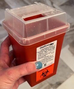 Oakridge Products Sharps Container for Home Use and Professional 1 Quart (3-Pack), Biohazard Needle and Syringe Disposal, Small Portable Container for Travel, CDC Certified 3 25 61LCyrIG3TL