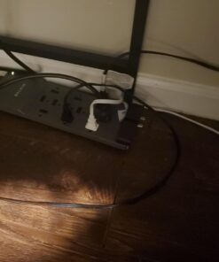 Belkin Power Strip Surge Protector - 12 AC Multiple Outlets & 8 ft Long Flat Plug Heavy Duty Extension Cord for Home, Office, Travel, Computer Desktop, Laptop & Phone Charging Brick (3,940 Joules) 12 Outlet Strip + Cable & Phone protection 33 61LF8131scL