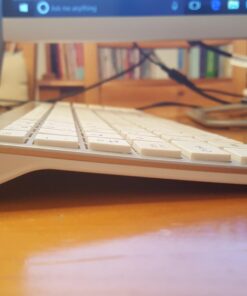 Wireless Keyboard and Mouse,J JOYACCESS USB Slim Wireless Keyboard Mouse with Numeric Keypad Compatible with iMac Mac PC Laptop Tablet Computer Windows -Silver White 34 61LJUeurYKL