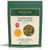 VAHDAM, Chamomile Mint Citrus Green Tea Leaves (100 Cups/7oz) Essential Herbs | Green Tea Leaves, Chamomile, Peppermint, Spearmint, Orange Peels, Lemongrass | High Elevation Grown | Vacuum Sealed 11 61LJv65RtZL