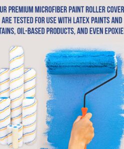 True Blue 4" Professional Paint Roller Covers, 4 Inch, Best for All Types of Painting Surfaces, Refill Bulk Pack (20, 3/8" Nap) 20 13 61LKB3gO3jL