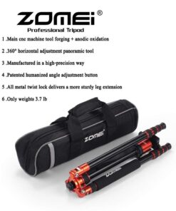 ZOMEI Heavy Duty Camera Tripod Travel Z818 Aluminium Alloy Monopod with 360 Panorama Ball Head Quick Release Plate(Orange) Orange 26 61LKUwVWKrL