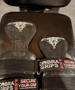 Cobra Grips PRO Weight Lifting Gloves Heavy Duty Straps Alternative Power Lifting Hooks for Deadlifts Adjustable Neoprene Padded Wrist Support Bodybuilding A PRO Black Rubber One Size 35 61LL1FyT75L