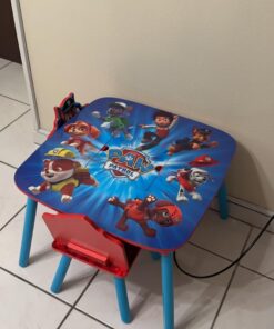 Delta Children Kids Table and Chair Set With Storage (2 Chairs Included) - Ideal for Arts & Crafts, Snack Time, Homeschooling, Homework & More, Nick Jr. PAW Patrol 37 61LLeplU0AL 1