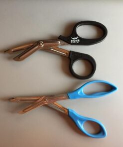 Madison Supply Medical Scissors, EMT and Trauma Shears - 7.5 Inch Premium Quality Stainless Steel Bandage Scissors - Fluoride-Coated with Non-Stick Blades - 2 Pack (Black/Stainless) 2-Pack Black Handle/Stainless Blades 26 61LNdSijteL