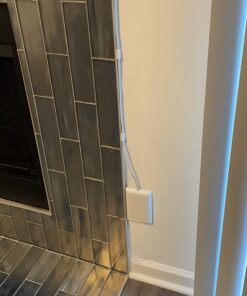 Sleek Socket - The Original & Patented Mounted TV Ultra-Thin Outlet Concealer with Cord Concealer Kit, 2 Outlet, 4-Foot Cord, Universal Size (No More Drilling Holes in Wall to Hide Mounted TV Cord) TV mount - single 42 61LO2tLJKL