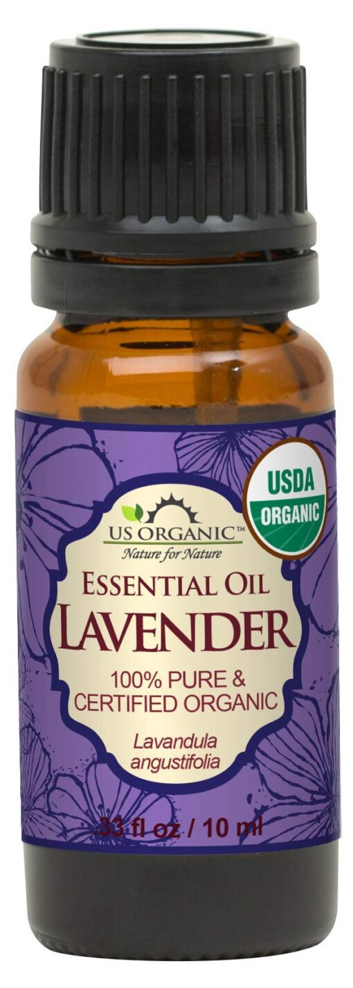 US Organic 100% Pure Lavender Essential Oil, Directly sourced from Bulgaria, USDA Certified Organic, Undiluted, for Diffuser, Humidifier, Massage, Skin, Hair Care, Non GMO, 10 ml 0.33 Fl Oz (Pack of 1)